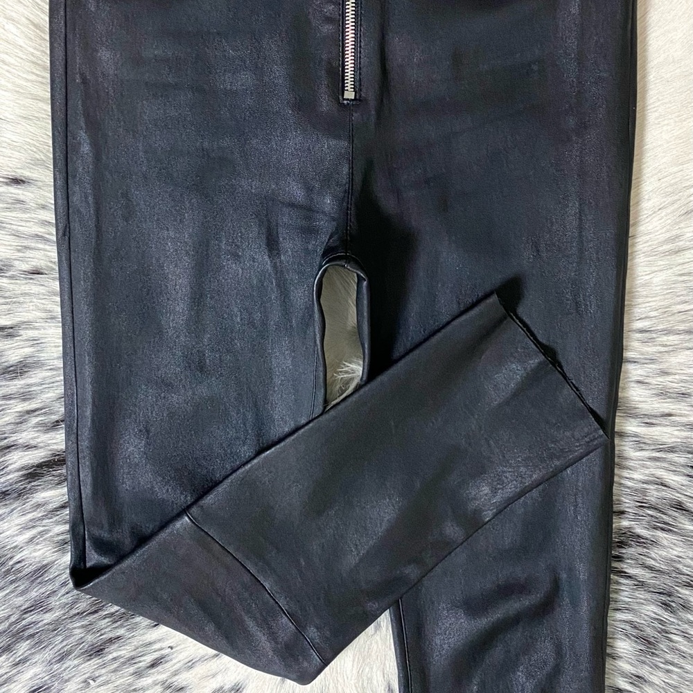 SPRWMN ZIP FRONT LEATHER CAPRI, SZ MEDIUM - Picture 7 of 11